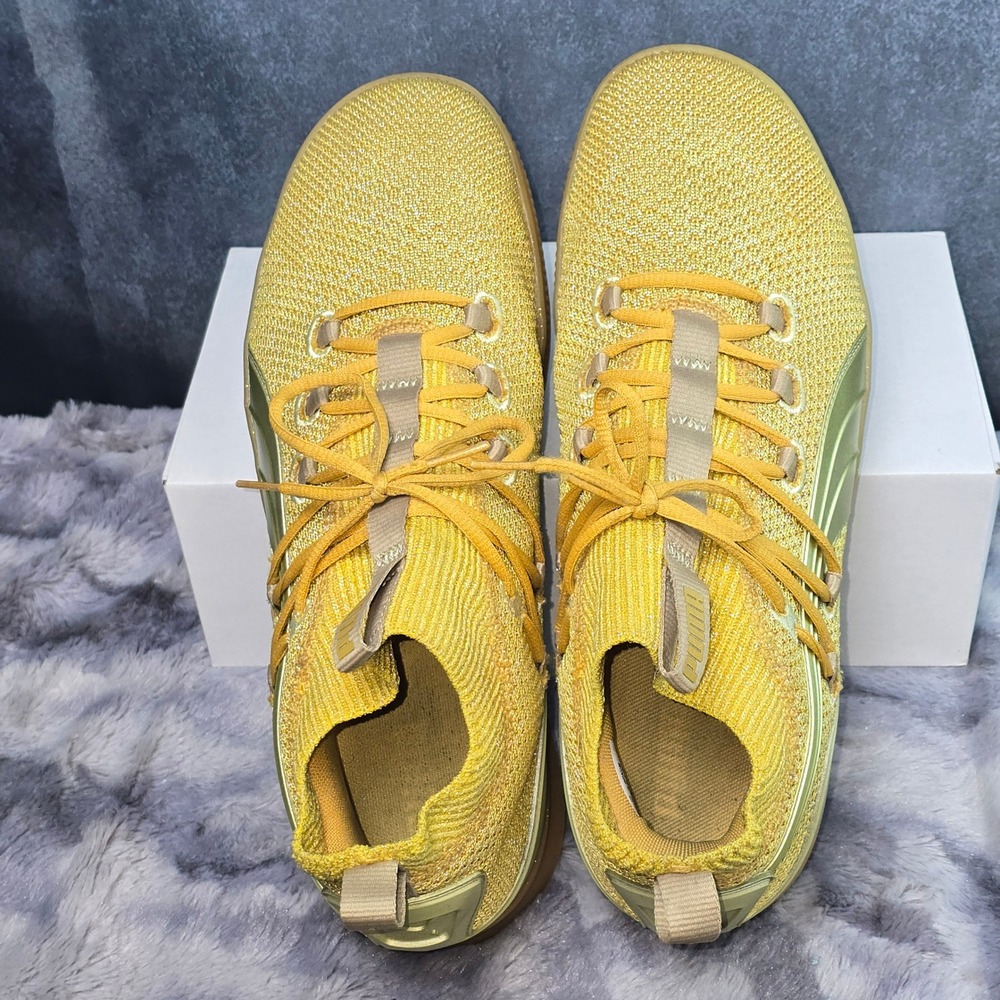 Puma Clyde Court Title Run Gold Metallic Basketball Shoes‎ Mens 10.5 - Picture 4 of 6